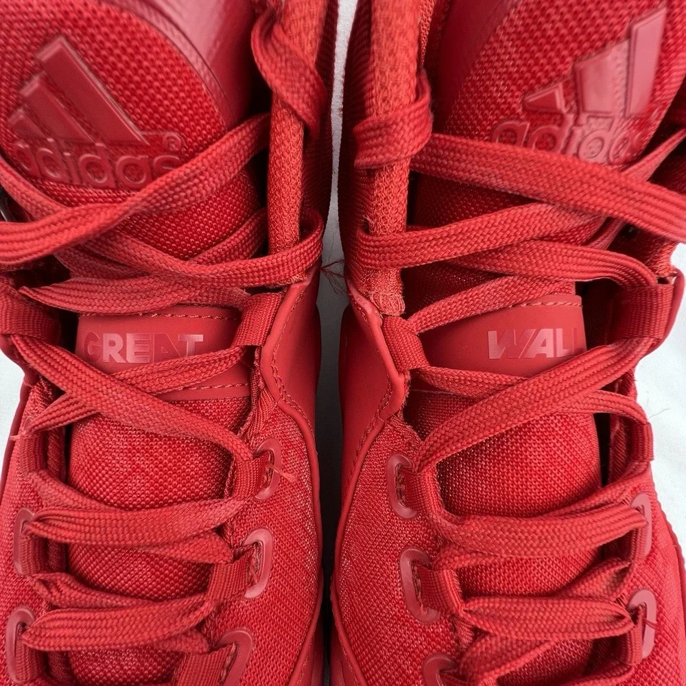 ADIDAS John Wall Basketball Shoes Mens 7.5 Red Monochrome S84983 High Top